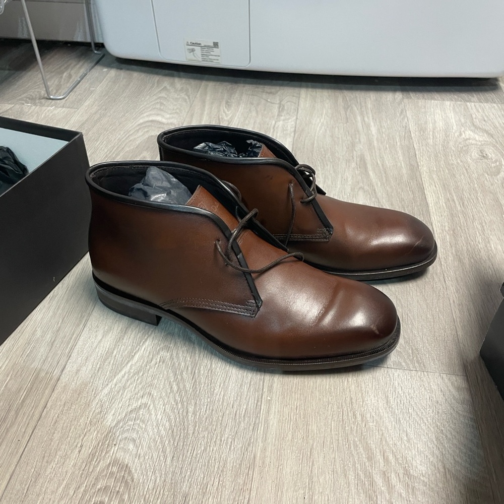 Massimo Dutti Men's Brown Leather Boots